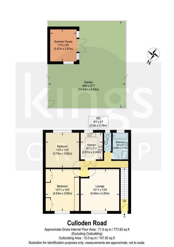 Floorplan for Culloden Road Enfield