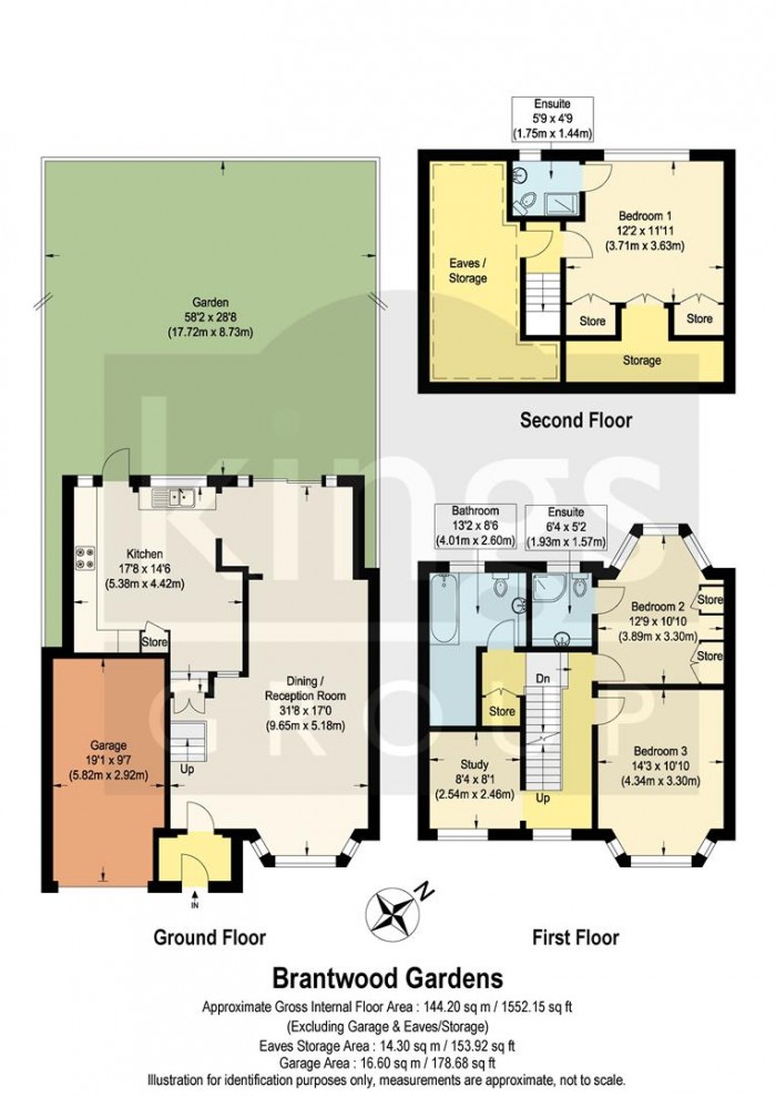 Floorplan for Brantwood Gardens, Enfield