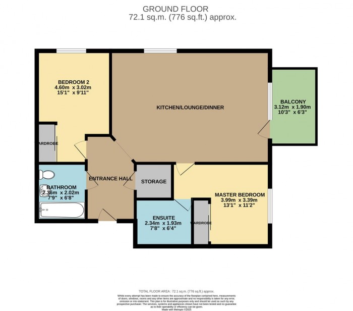 Floorplan for Edinburgh Gate, Harlow