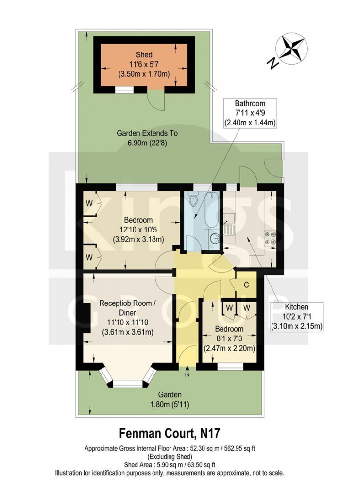 Floorplan for Fenman Court, Shelbourne Road, London