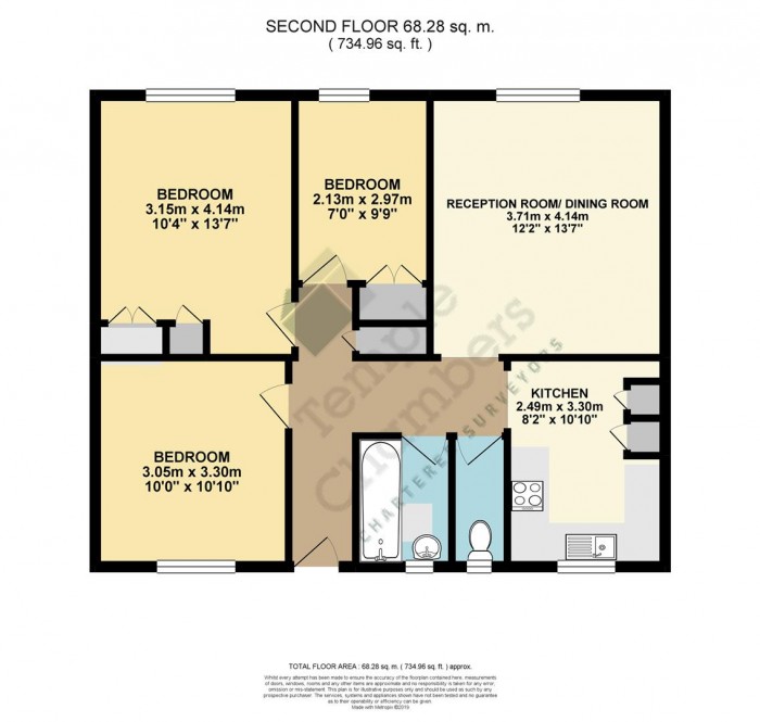 Floorplan for Middleton Street, London