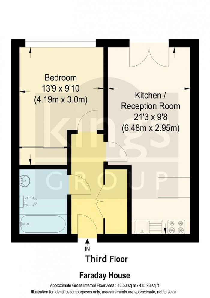 Floorplan for Faraday House, Velocity Way, Enfield