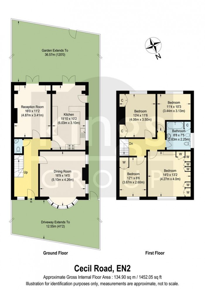 Floorplan for Cecil Road, Enfield