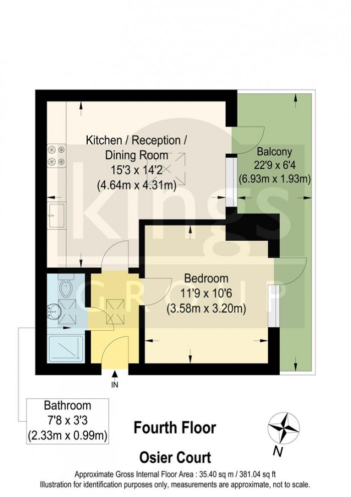 Floorplan for Osier Street, London