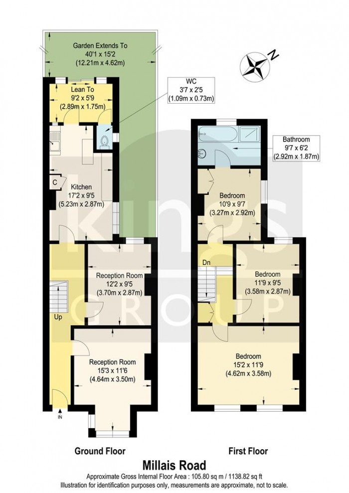 Floorplan for Millais Road, Enfield