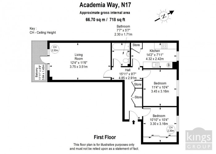 Floorplan for Academia Way, London