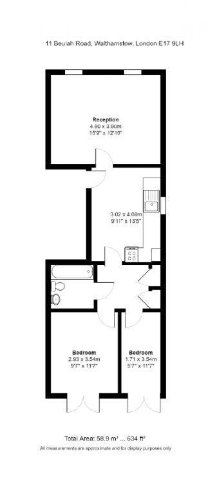 Floorplan for Beulah Road, London