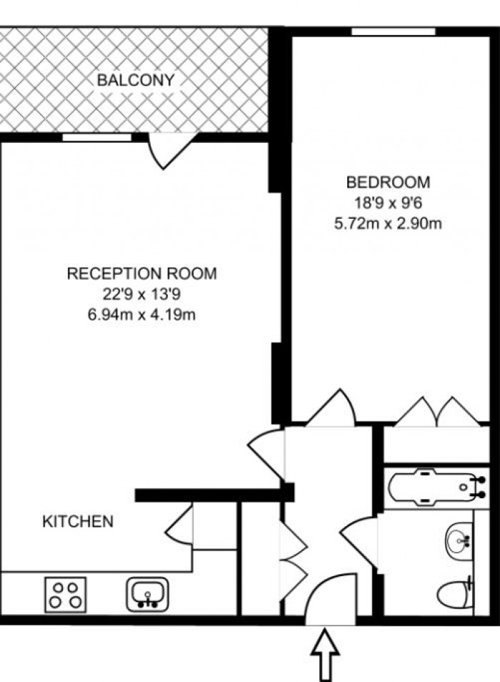 Floorplan for Wapping Lane, London