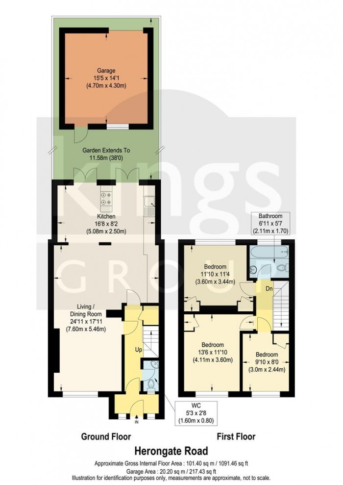 Floorplan for Herongate Road, Cheshunt, Waltham Cross