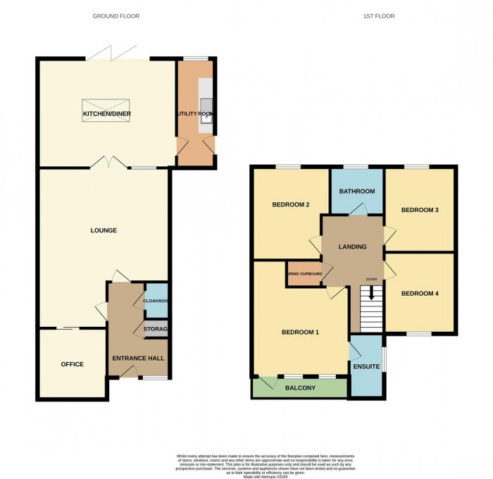 Floorplan for Barnsley Wood Rise, Newhall, Harlow