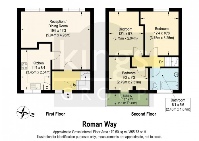 Floorplan for Roman Way, Enfield