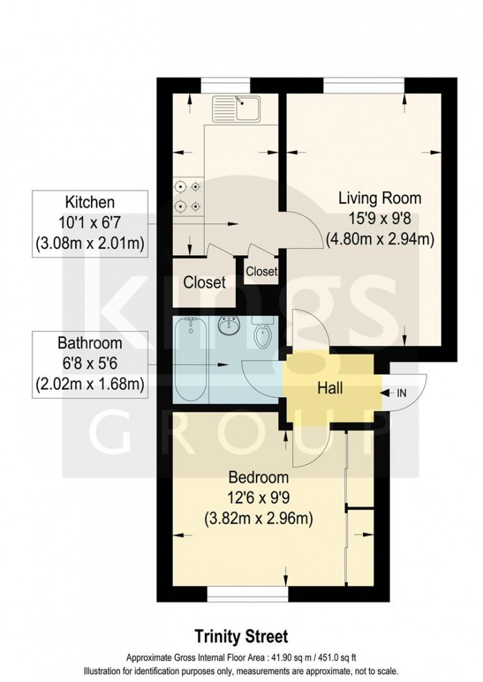 Floorplan for Trinity Street, Enfield