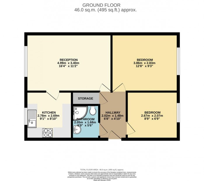 Floorplan for Luther King Close, London