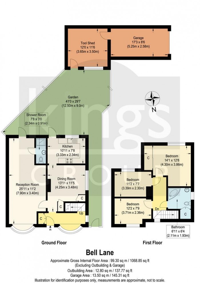 Floorplan for Park Terrace, Bell Lane, Enfield