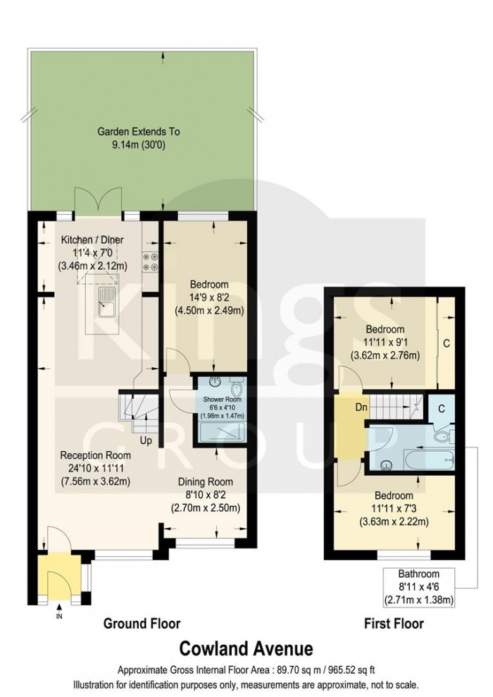 Floorplan for Cowland Avenue, Enfield