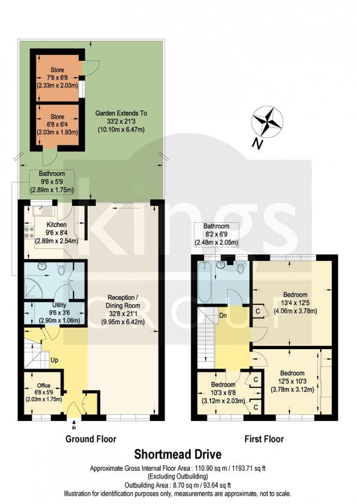 Floorplan for Shortmead Drive, Cheshunt, Waltham Cross