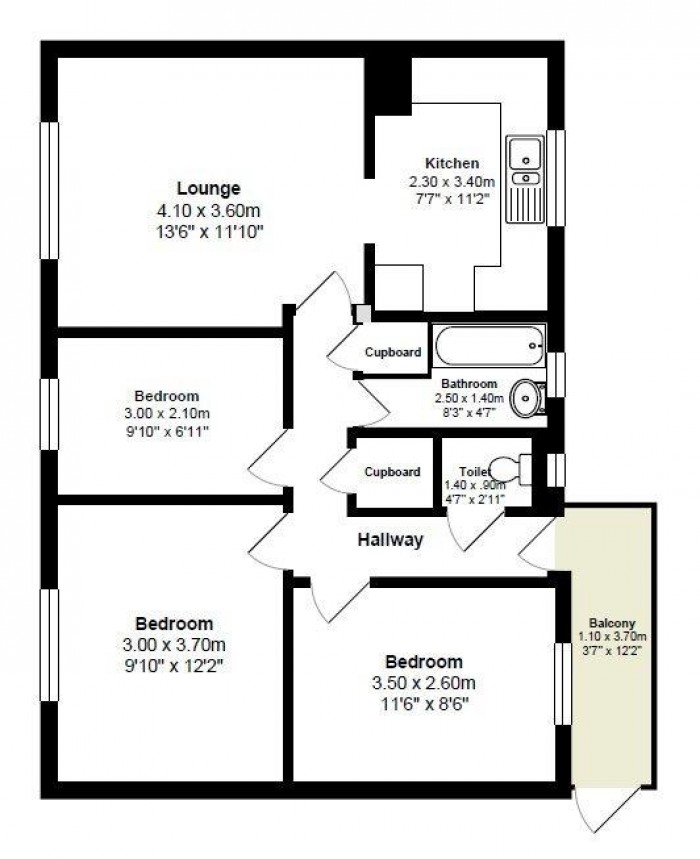 Floorplan for Whiston Road, London