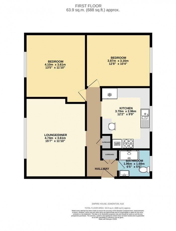 Floorplan for Empire House, Edmonton, N18