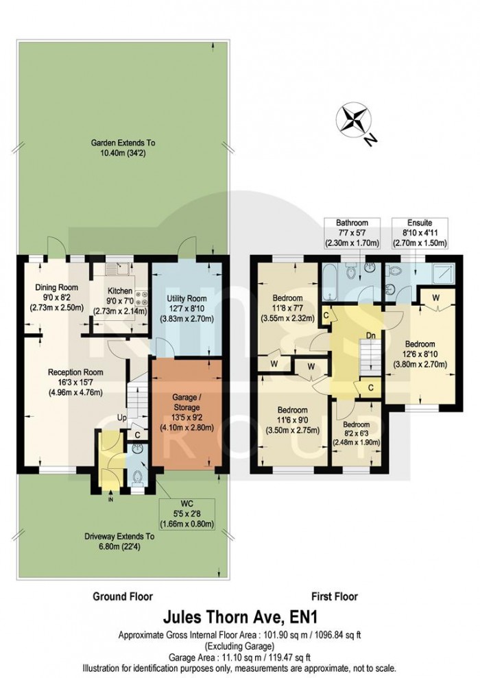 Floorplan for Jules Thorn Avenue, Enfield