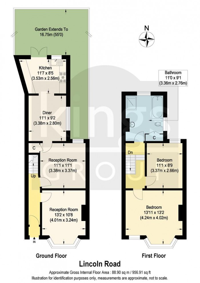 Floorplan for Lincoln Road, Enfield