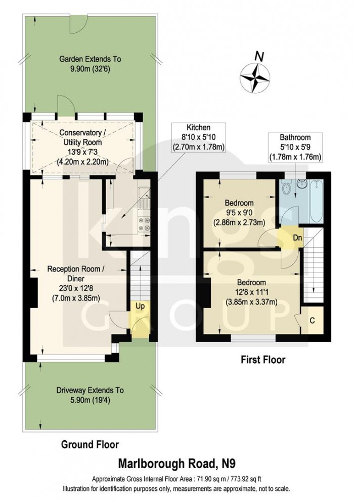 Floorplan for Marlborough Road, Edmonton, N9