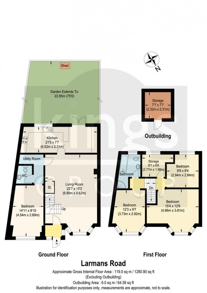 Floorplan for Larmans Road, Enfield