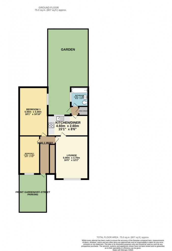 Floorplan for Oldbury Road, Enfield