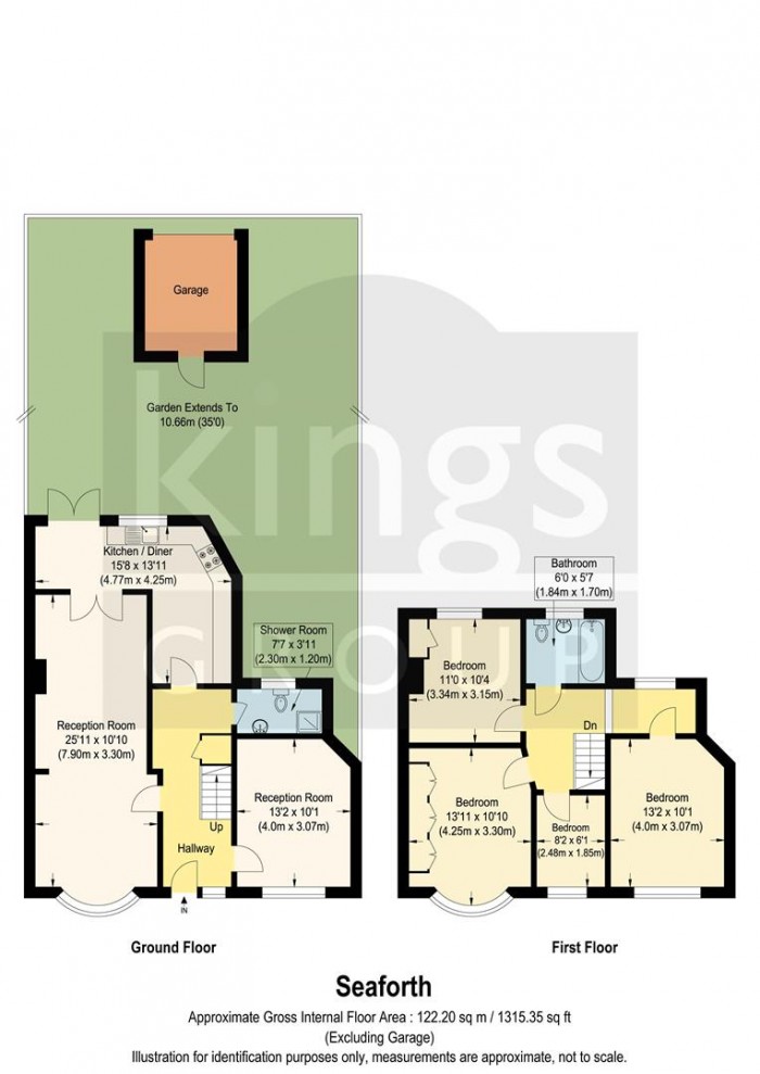 Floorplan for Seaforth Drive, Hertfordshire, Waltham Cross