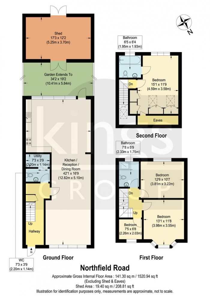 Floorplan for Northfield Road, Enfield