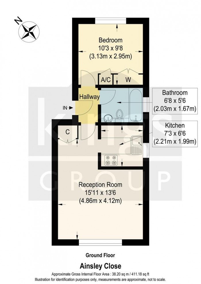 Floorplan for Ainsley Close, Edmonton, N9