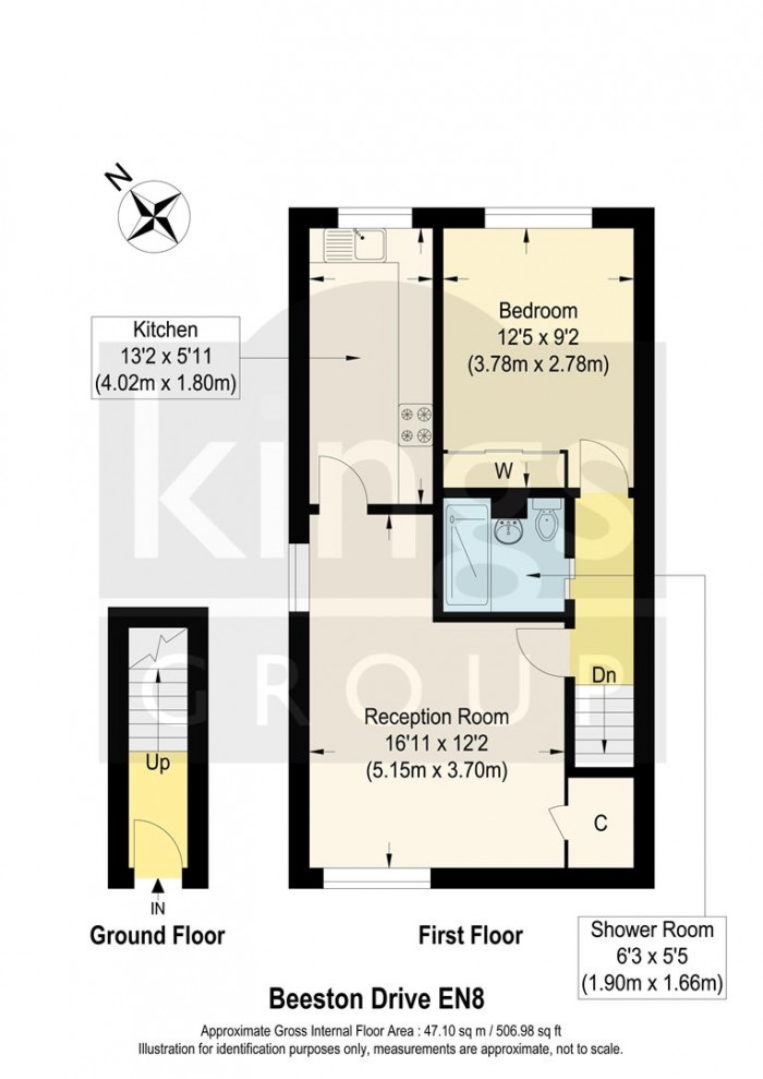 Floorplan for Beeston Drive, Cheshunt, Waltham Cross